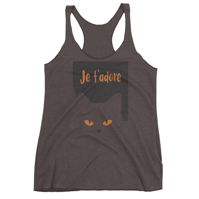 Inscrutable Cat 'Je T'Adore' Women's Tank Top