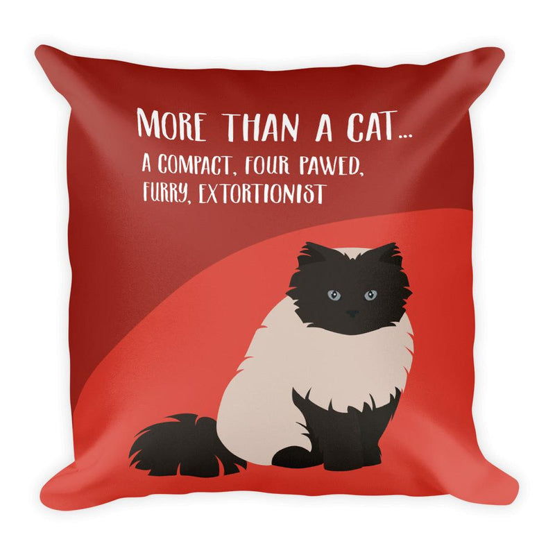 Catitude Cat 'Extortionist' Square Pillow