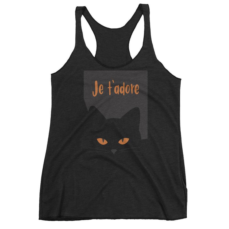Inscrutable Cat 'Je T'Adore' Women's Tank Top