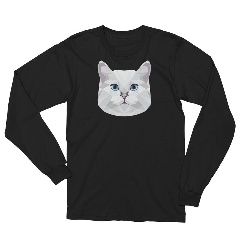 Color-Me Cat British Shorthair Unisex Long Sleeve T-Shirt in Black
