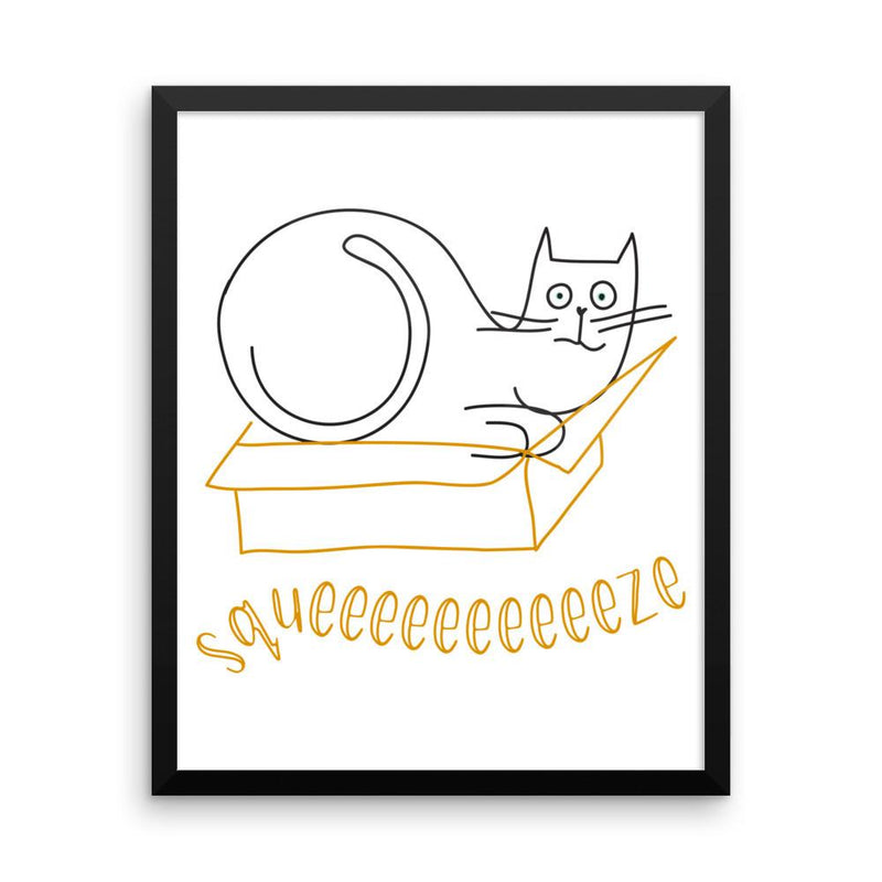 Rascal Cat 'Box' Framed Matt Poster