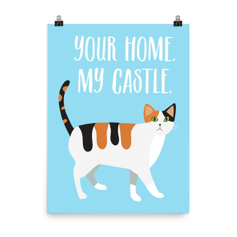 Catitude Cat 'Castle' Unframed Matt Poster