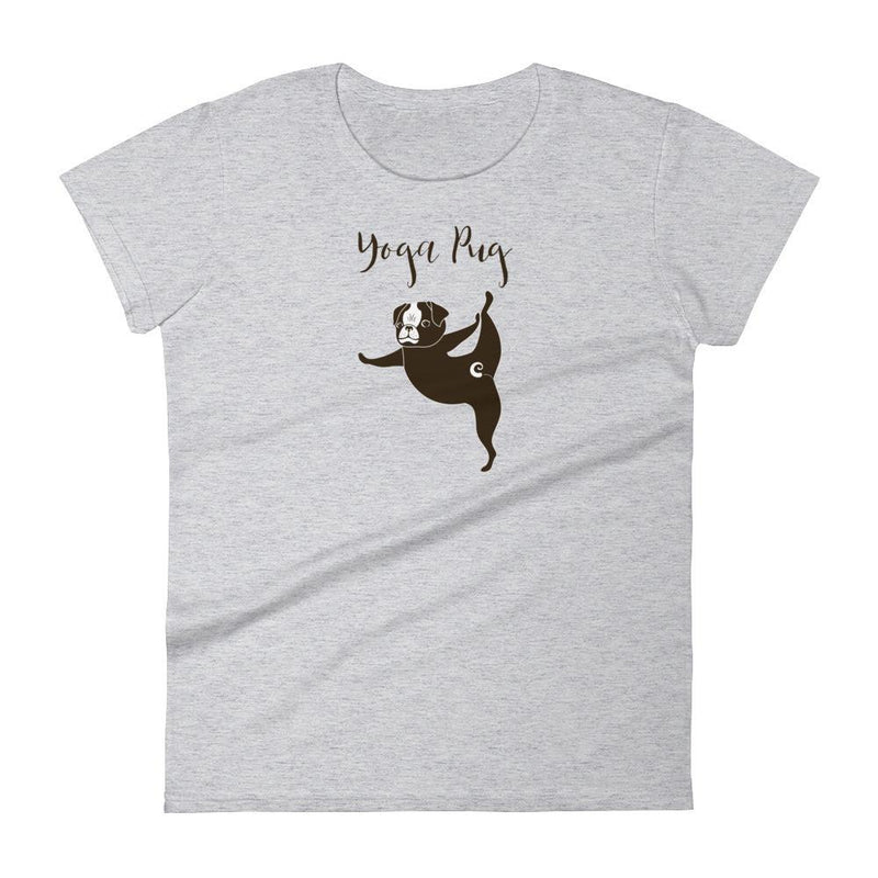 Yoga Pug 'Tippy Toes' Women's Short Sleeve T-Shirt