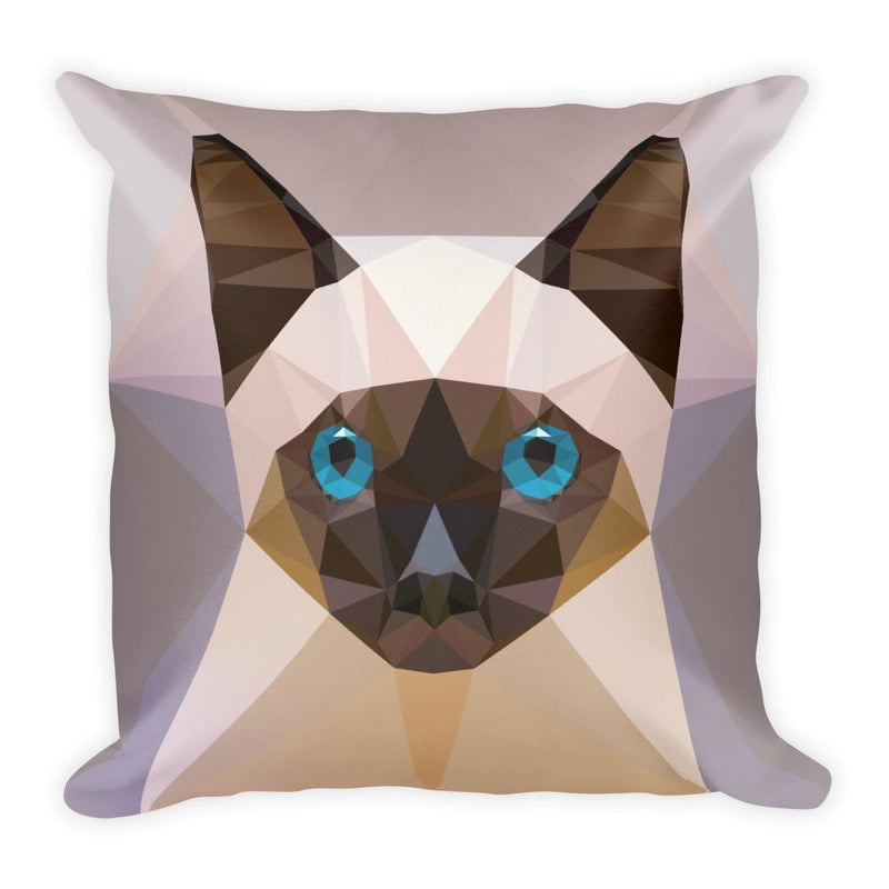 Color-Me Cat 'Siamese' Square Pillow