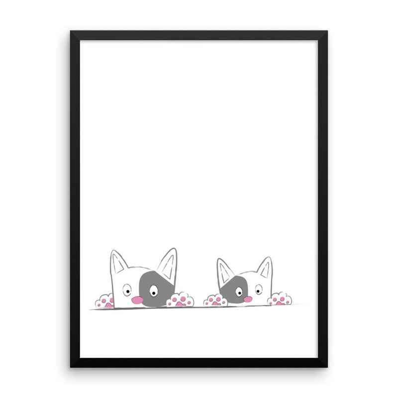Rascal Cat 'Pink Paws' Framed Matt Poster