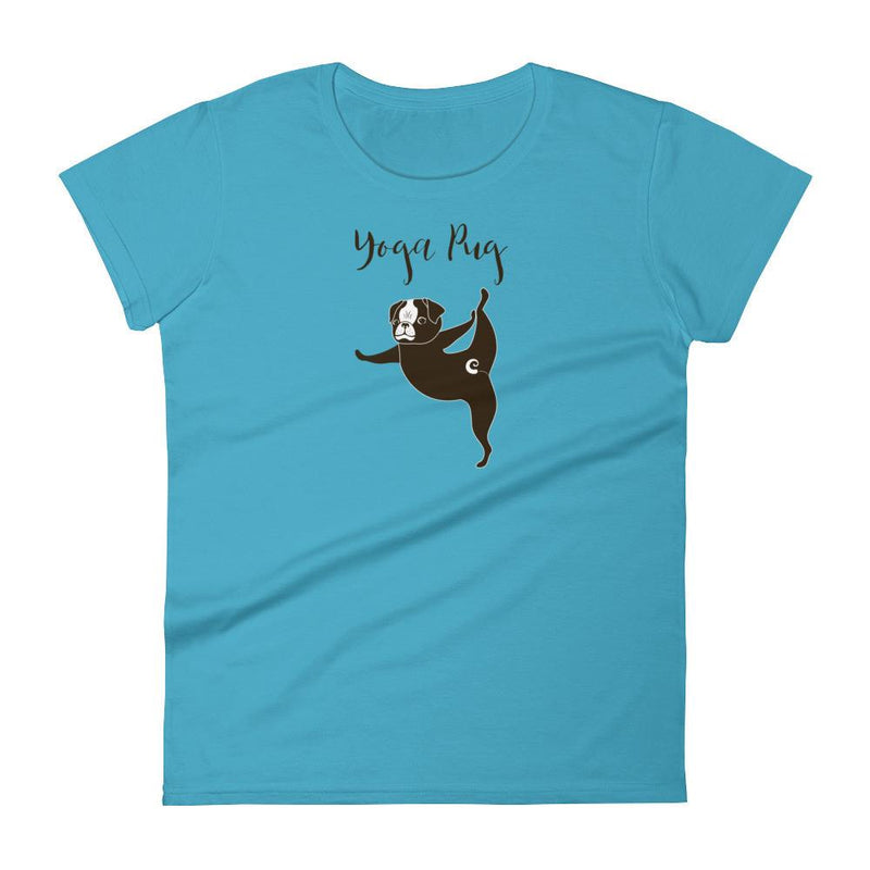 Yoga Pug 'Tippy Toes' Women's Short Sleeve T-Shirt