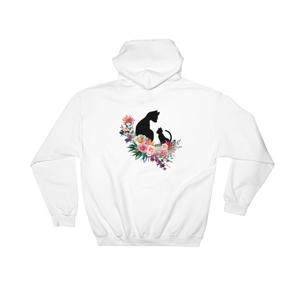 Floral Cat 'Family' Hooded Sweatshirt