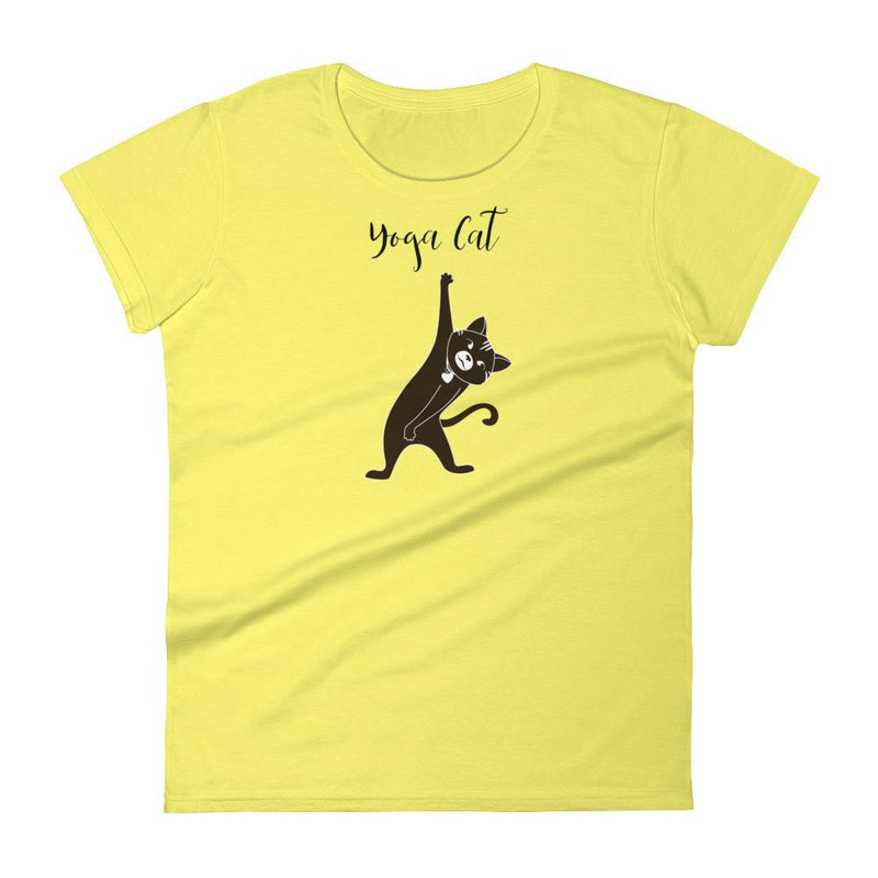 Yoga Cat 'Stretch' Women's Short Sleeve T-Shirt