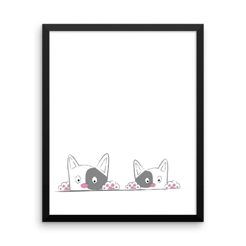 Rascal Cat 'Pink Paws' Framed Matt Poster