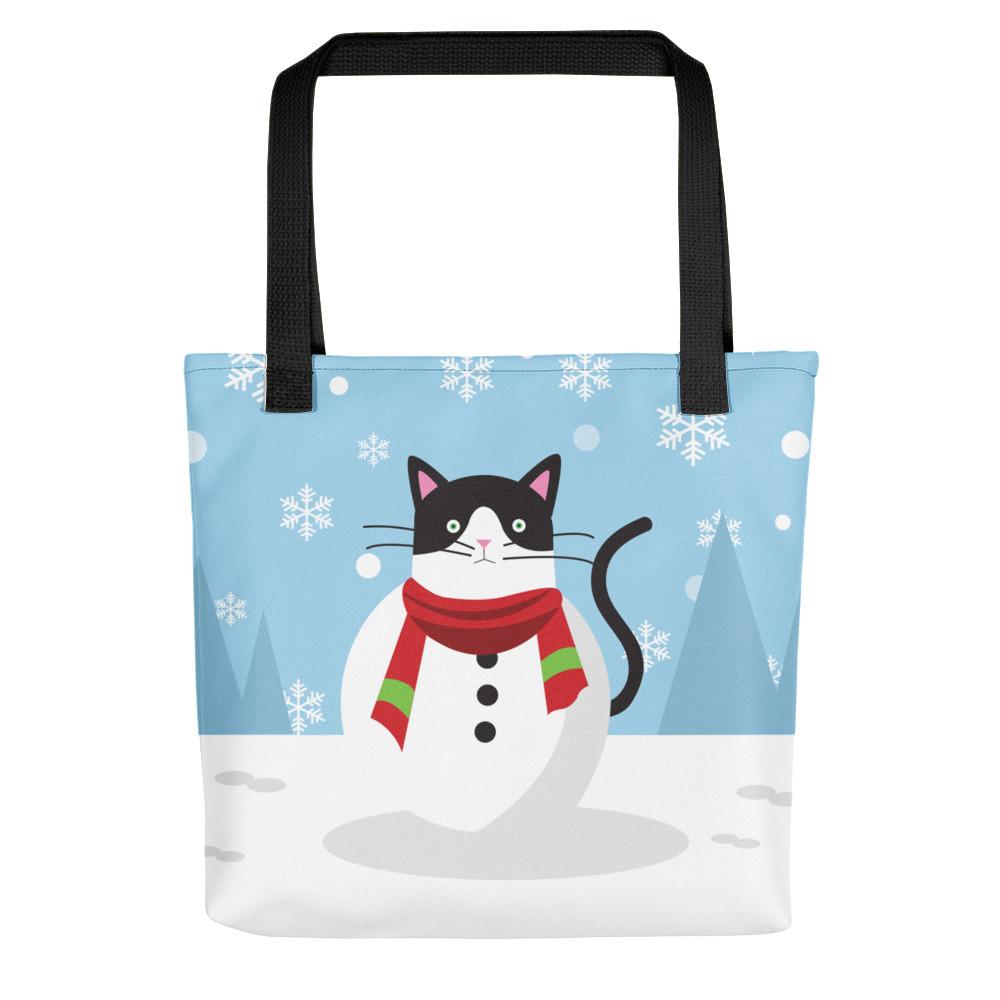 Cosmo Cat Snowy Tote bag in Front View