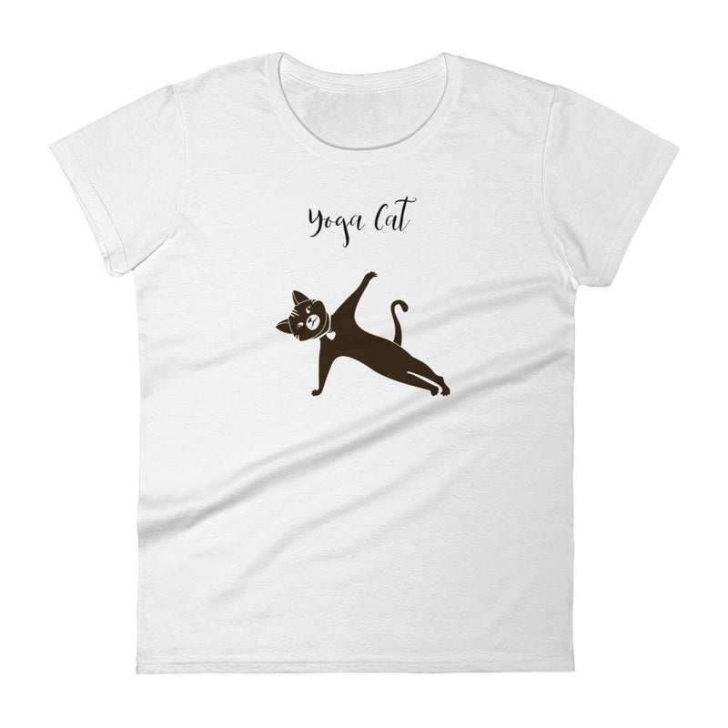 Yoga Cat "Side Plank' Women's Short Sleeve T-Shirt