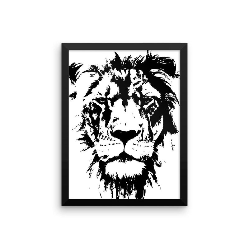 Wild Cat 'Lion' Framed Matt Poster
