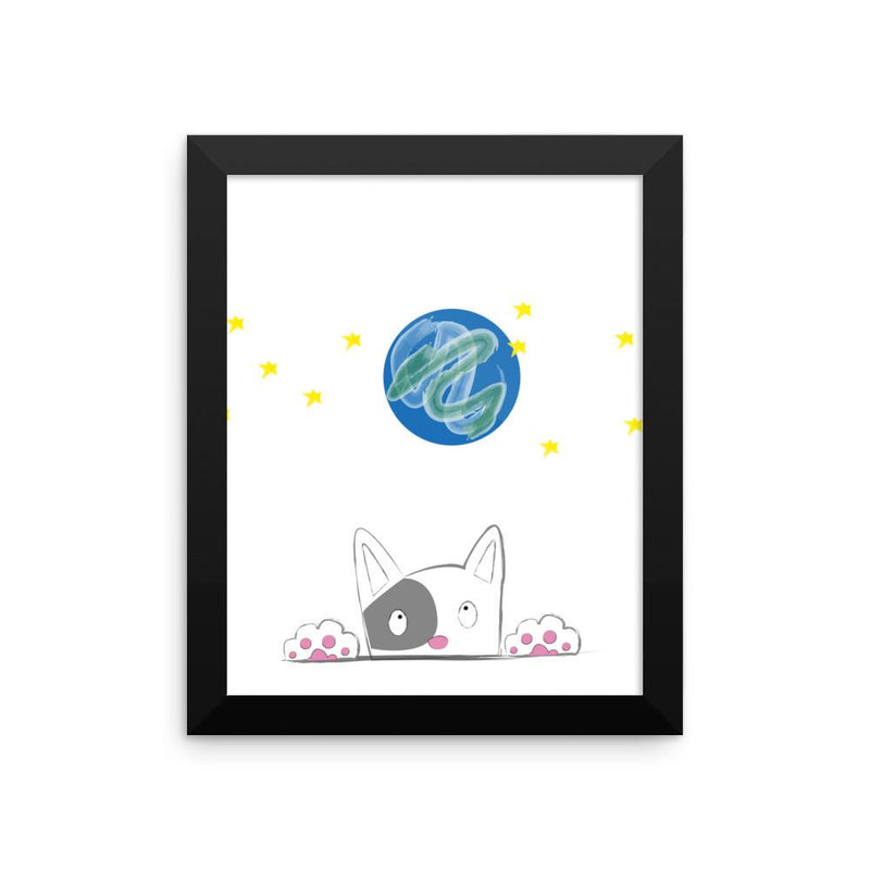 Rascal Cat 'Space' Framed Matt Poster