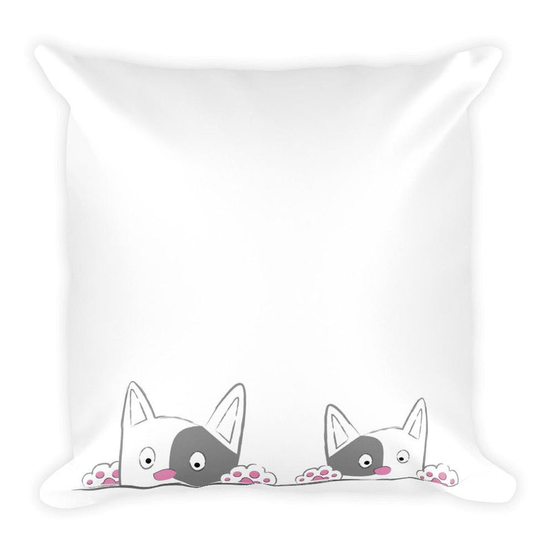 Rascal Cat Pink Paws 'Two' Square Pillow
