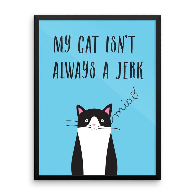 Cosmo Cat 'Jerk' Framed Matt Poster